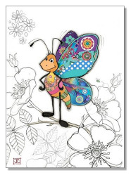 Luxusní přání G025 BUG ART - BERTIE BUTTERFLY