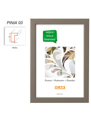 Rámeček dřevěný PINIA 03 10x15 středně šedá