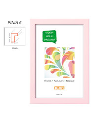 Rámeček dřevěný PINIA 06 10x15 světle růžová