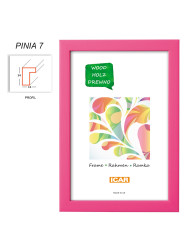 Rámeček dřevěný PINIA 07 21x30 (A4) tmavě růžový