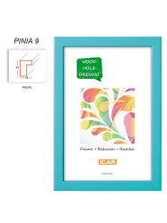 Rámeček dřevěný PINIA 09 21x30 (A4) tyrkysový