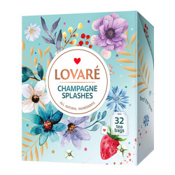 LOVARÉ 32 čajový sáčků CHAMPAGNE SPLASHES, černý a zelený čaj 64g