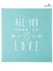 Fotoalbum klasické 30x31cm Goldbuch 27083 ALL YOU NEED IS LOVE tyrkysové