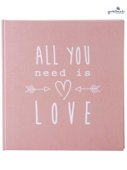 Fotoalbum klasické 30x31cm Goldbuch 27084 ALL YOU NEED IS LOVE růžové