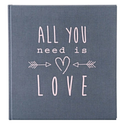 Fotoalbum klasické 30x31cm Goldbuch 27085 ALL YOU NEED IS LOVE šedé