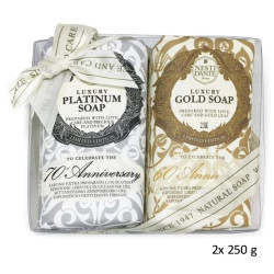 Nesti Dante Luxury PLATINUM & GOLD SOAP, mýdla 2x 250 g