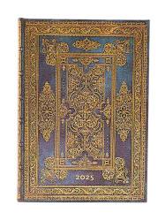 Paperblanks Diář 2025 - BLUE LUXE, denní, MIDI, vertical