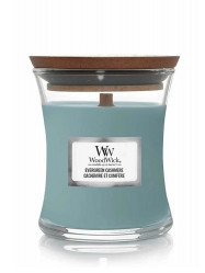 Vonná svíčka WoodWick EVERGREEN CASHMERE, střední 275 g