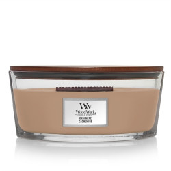 Vonná svíčka WoodWick CASHMERE, široký knot 453,6g