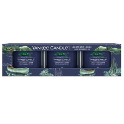 Yankee Candle 3x votivní svíčka ve skle LAKEFRONT LODGE, 3x 37 g