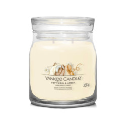 Yankee Candle SOFT WOOL & AMBER, Signature střední 368 g