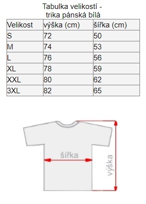 detail FOTODÁRKY: Foto-tričko J&N pánské bílé velikost XXXL