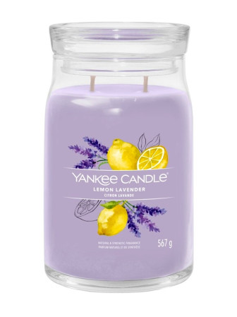 detail Yankee Candle LEMON LAVENDER, Signature velká svíčka 567 g