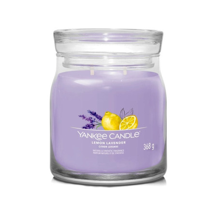 detail Yankee Candle LEMON LAVENDER, Signature střední svíčka 368 g