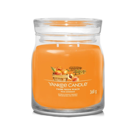 detail Yankee Candle FARM FRESH PEACH, Signature střední svíčka 368 g