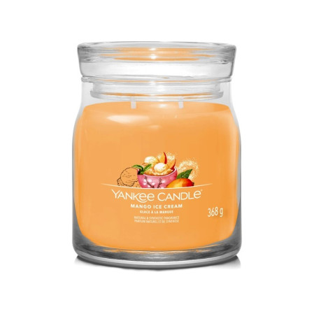 detail Yankee Candle MANGO ICE CREAM, Signature střední svíčka 368 g