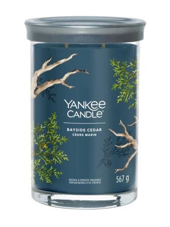 detail Yankee Candle BAYSIDE CEDAR, Signature tumbler velký 567 g