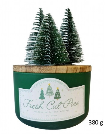 detail DW HOME - FRESH CUT PINE, vonná svíčka ve skle tříknotá 380g