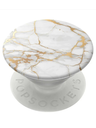 detail PopSockets PopGrip Gen.2, GOLD LUTZ MARBLE, bílo-zlatý mramor, výměnný