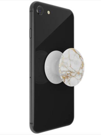 detail PopSockets PopGrip Gen.2, GOLD LUTZ MARBLE, bílo-zlatý mramor, výměnný