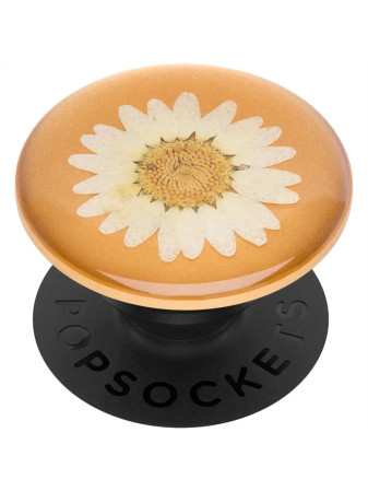 detail PopSockets PopGrip Gen.2, Pressed Flower White Daisy, bílý kvítek v pryskyřici