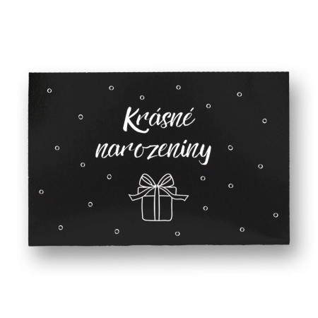 detail Soap & Gifts - Vonné přání 10g - KRÁSNÉ NAROZENINY, černé