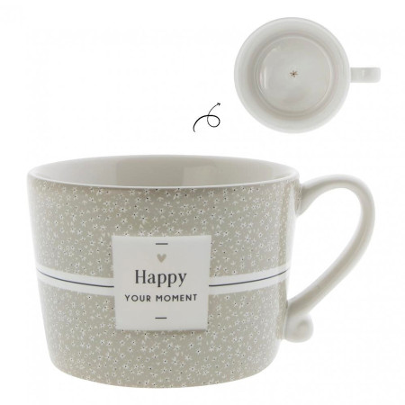 detail Bastion Collections Hrnek HAPPY YOUR MOMENT in black/titane, 300ml