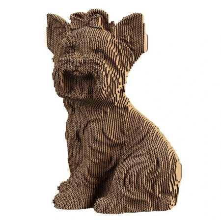 detail Cartonic 3D PUZZLE - YORKSHIRE TERRIER, 126 dílků, LEVEL3