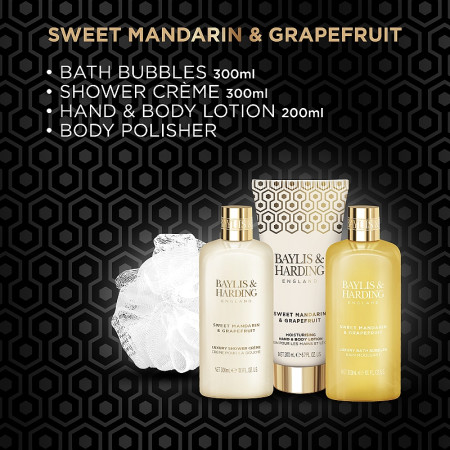 detail Baylis&Harding Mandarin & Grapefruit Sada péče o tělo, 4dílná v boxu