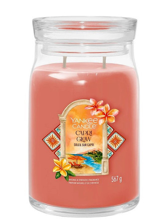 detail Yankee Candle CAPRI GLOW, signature velká svíčka 567g