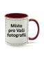 náhled FOTODÁRKY: Fotohrnek VÍNOVO-bílý 1x foto 300ml