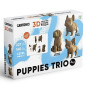 náhled Cartonic 3D PUZZLE - PUPPIES TRIO 3v1, 227 dílků, LEVEL2